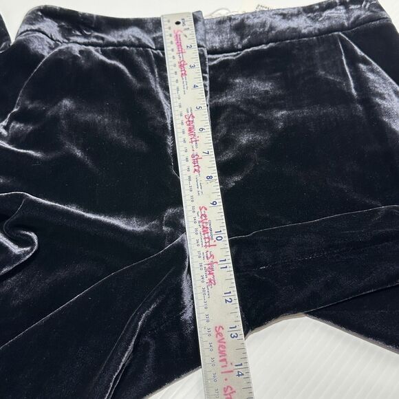 VERONICA BEARD Lebone Velvet Pants Women's Navy Rayon Wide-Leg Size 6 NWT $478 - Picture 10 of 15